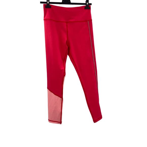 Zyia Active Neon Pink Colorblock Leggings Womens 6-8 - Picture 1 of 8